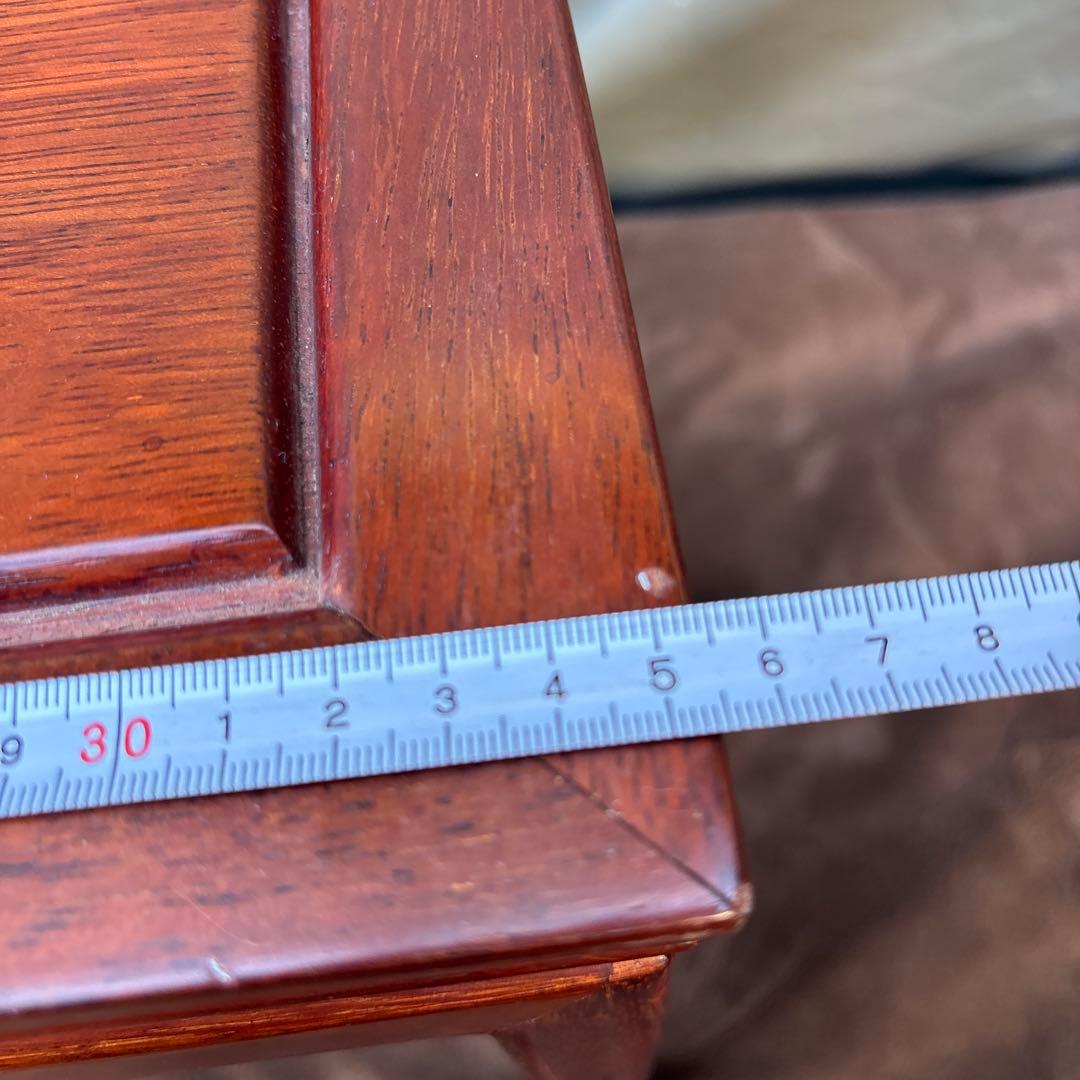 サイドテーブル3点セット　花台　花梨　螺鈿細工？