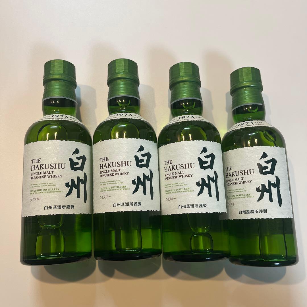 サントリー シングルモルトウイスキー 白州 180ml 4本セット