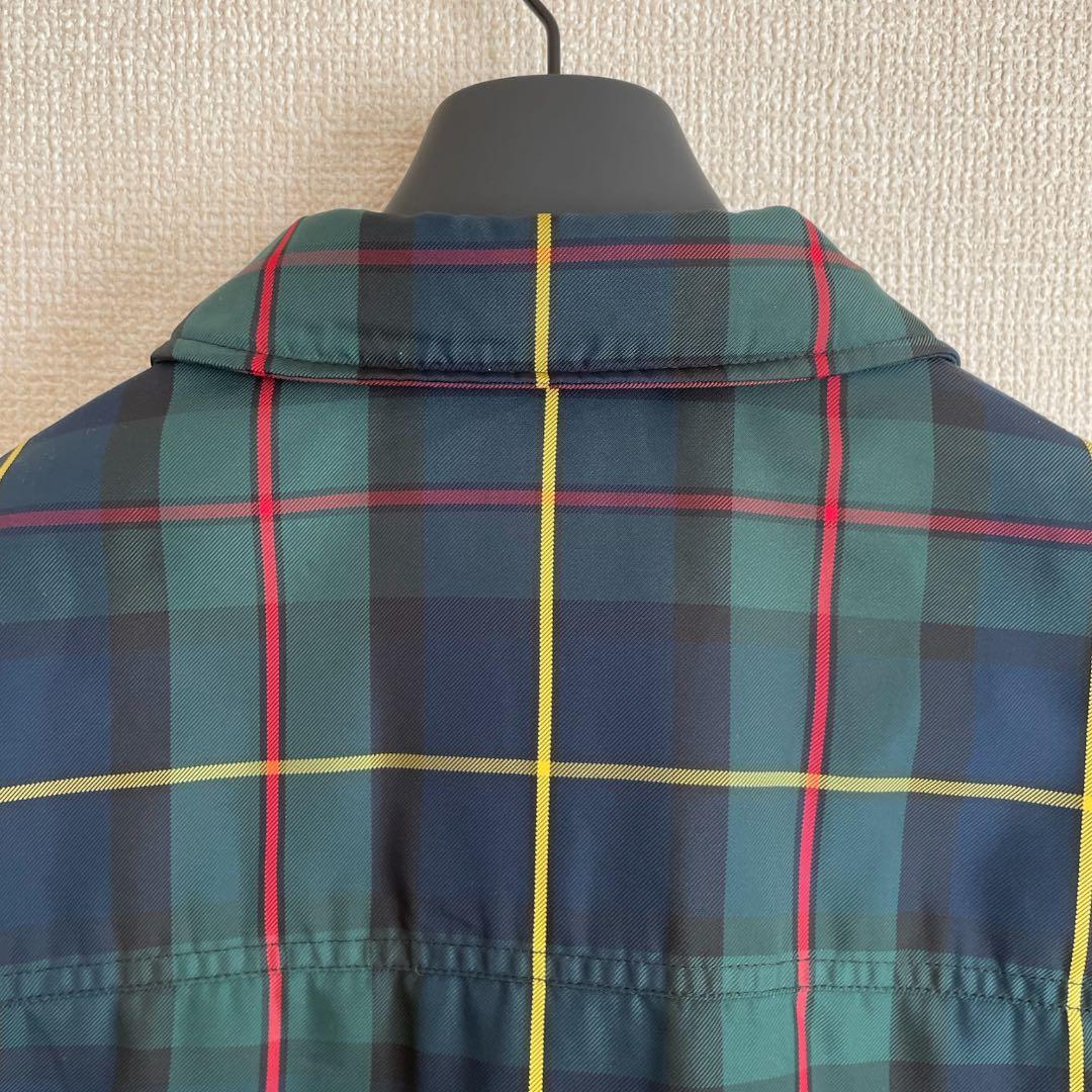 美品✨ ラルフローレン チェック ハリントン ダウンジャケット グリーン M