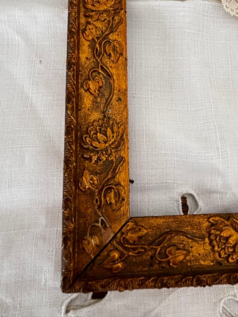 フランスアンティーク　フレーム　枠のみ　2個セット　木製　ブロカント