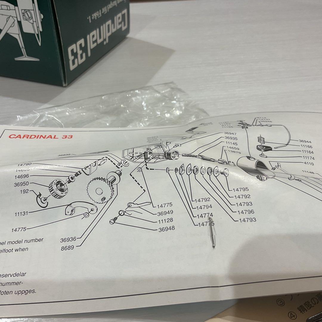 アブカーディナル33リール　釣り未使用品　箱付き