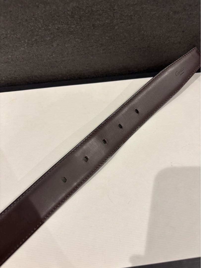 カルティエ　サントス　レザーベルト 黒　102㎝