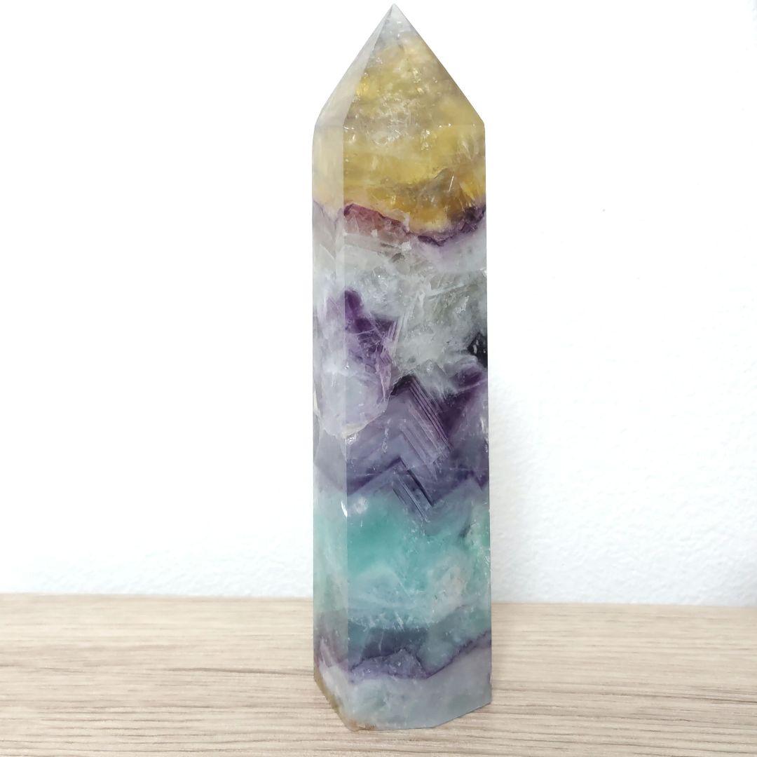 フローライト　ポイント　大　マイカ入り　キラキラ　BIG