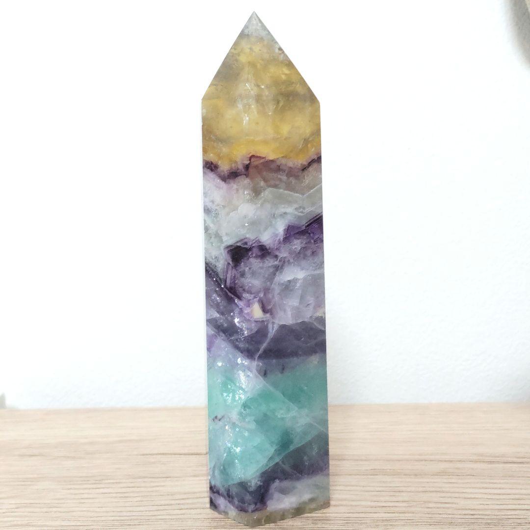 フローライト　ポイント　大　マイカ入り　キラキラ　BIG