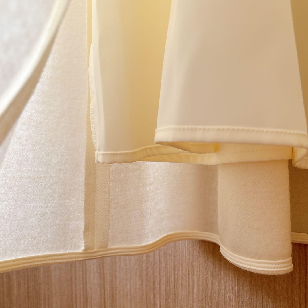 【969】アナイ　ウールツイルジャージフレアワンピース　アイボリー　38