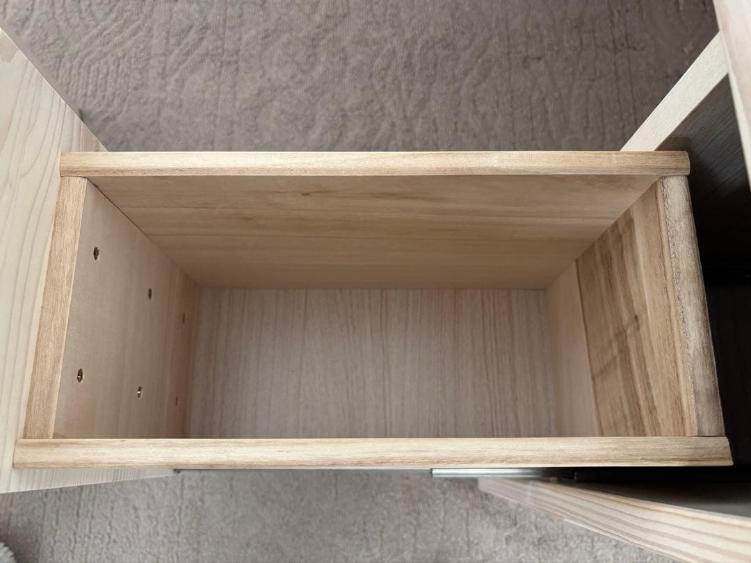 ★三面鏡ドレッサー 鏡裏収納、木製