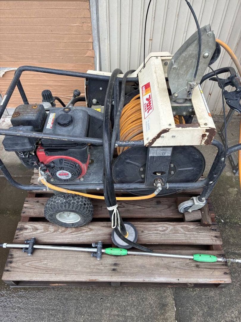 工進 エンジン動噴 MS-ERH50 50mホースリール付き 動作品 即使用可！