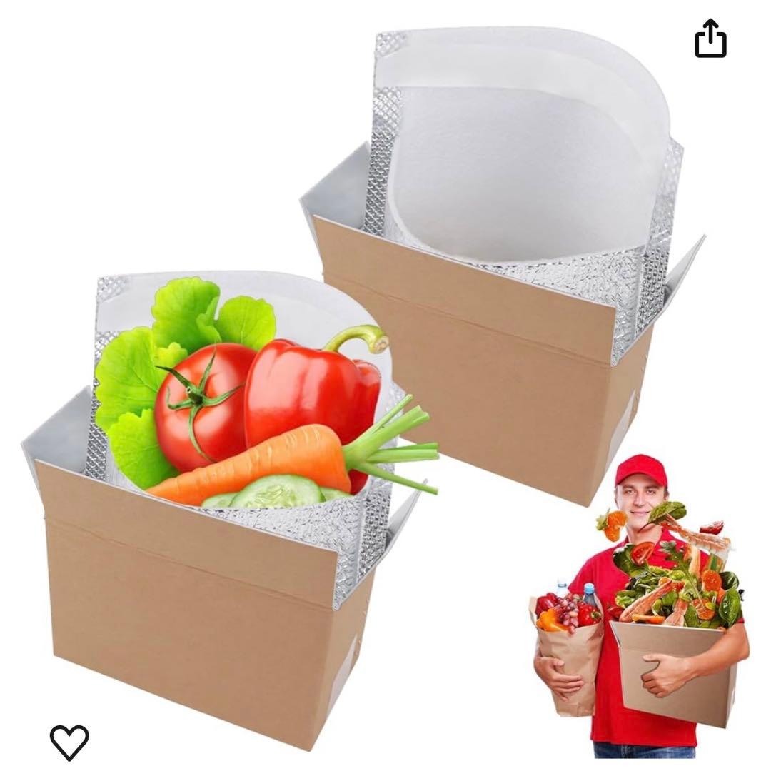 AOBOPLE 2個パック断熱配送ボックス 20×10.5×12.2cm