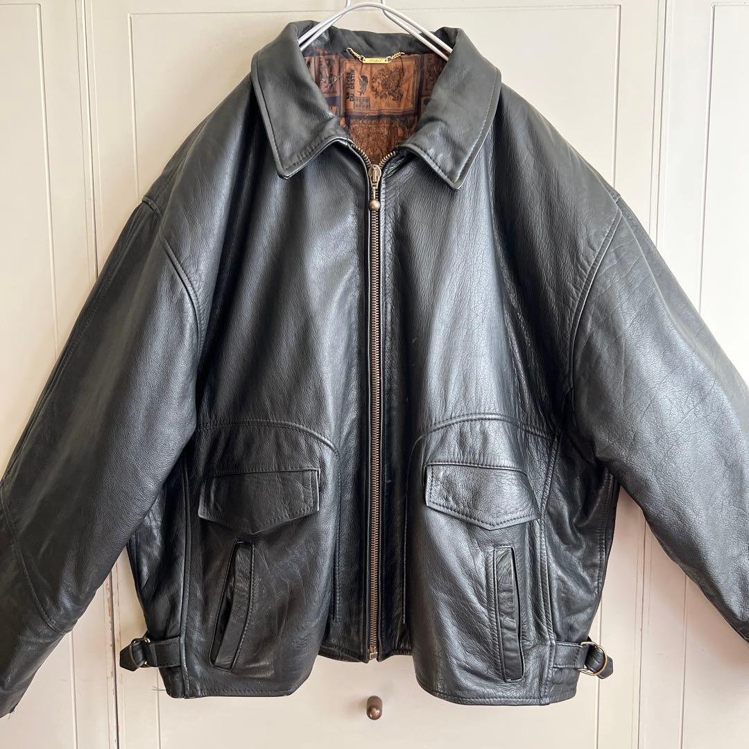おっとこどっこさー様 90s Euro Vintage ビッグ レザージャケット