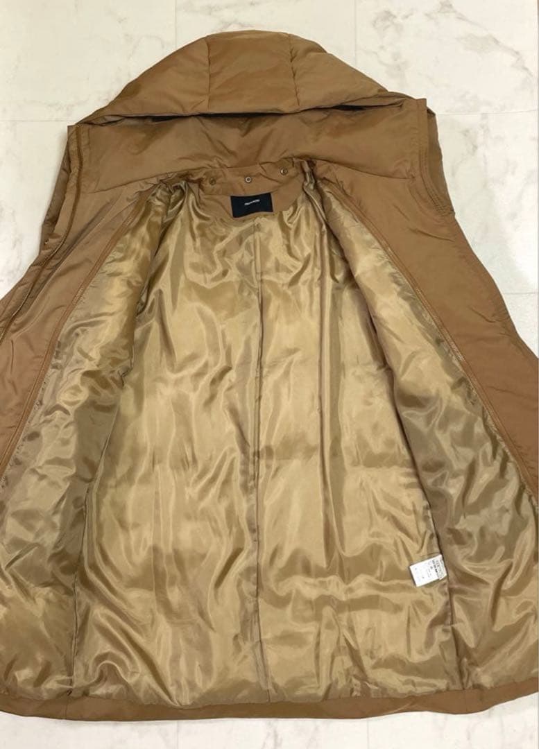 ☆極美品☆フレームワーク 定価49,500円 フードダウンコート ベージュ 40