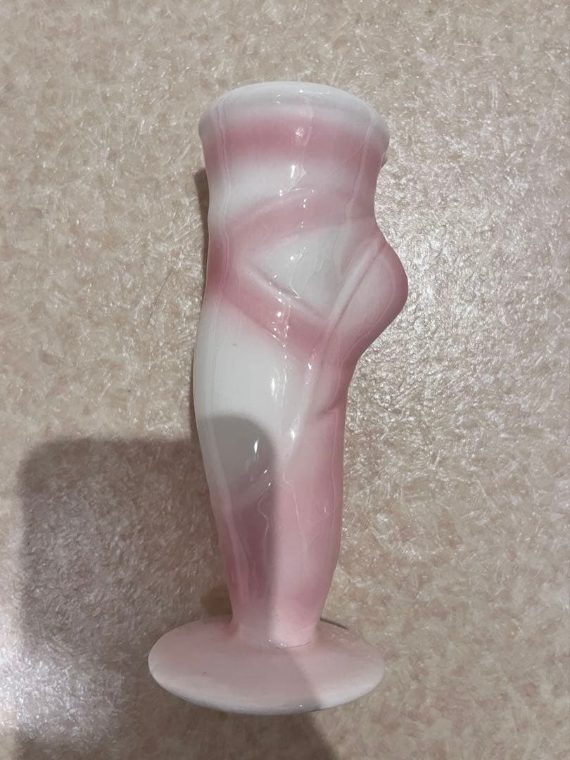 バレエシューズ　花瓶　ピンク　トウシューズ　フラワーベース　バレリーナ　骨董品
