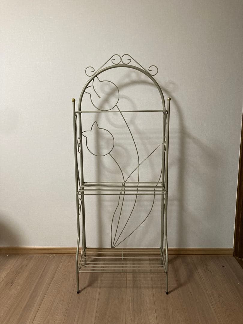 アイアン フラワースタンド ガーデンシェルフ 折りたたみ式 3段