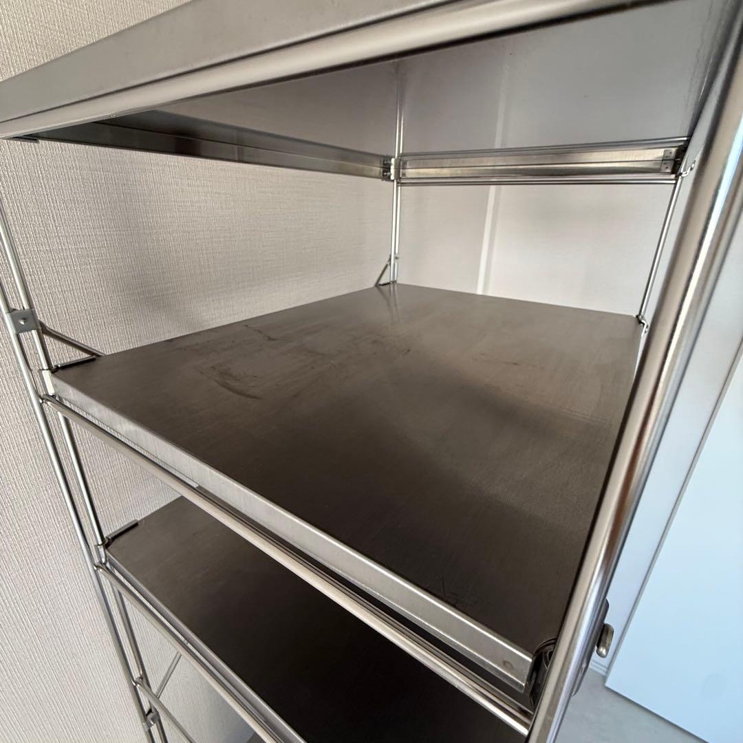 【引取】無印良品ステンレスユニットシェルフステンレス棚セット大+サイドパネル+棚