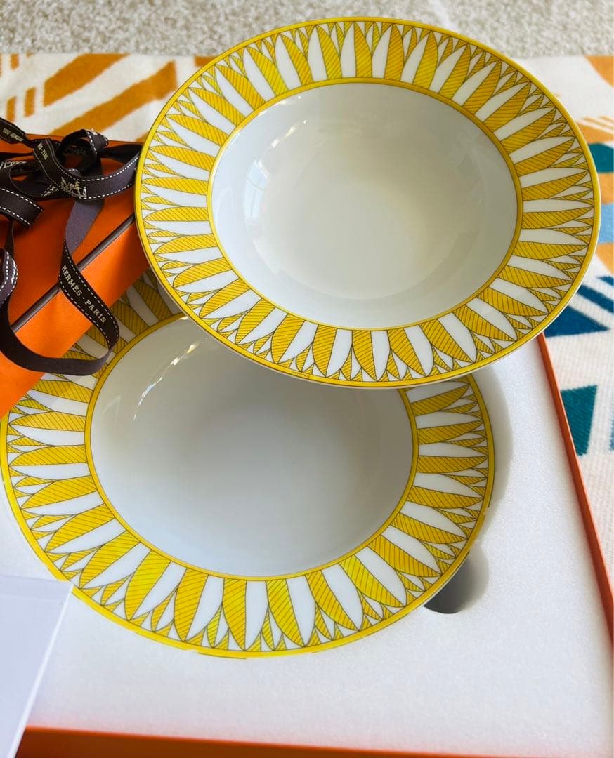 Hermes エルメス ソレイユ ドゥ エルメス パスタプレート 24cm 新品