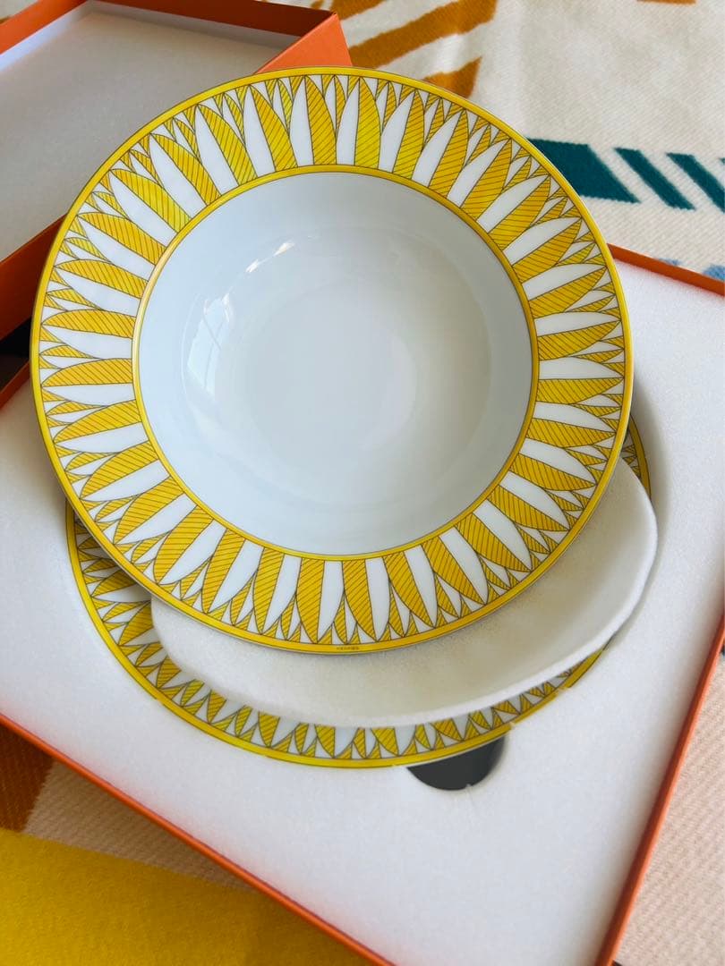 Hermes エルメス ソレイユ ドゥ エルメス パスタプレート 24cm 新品