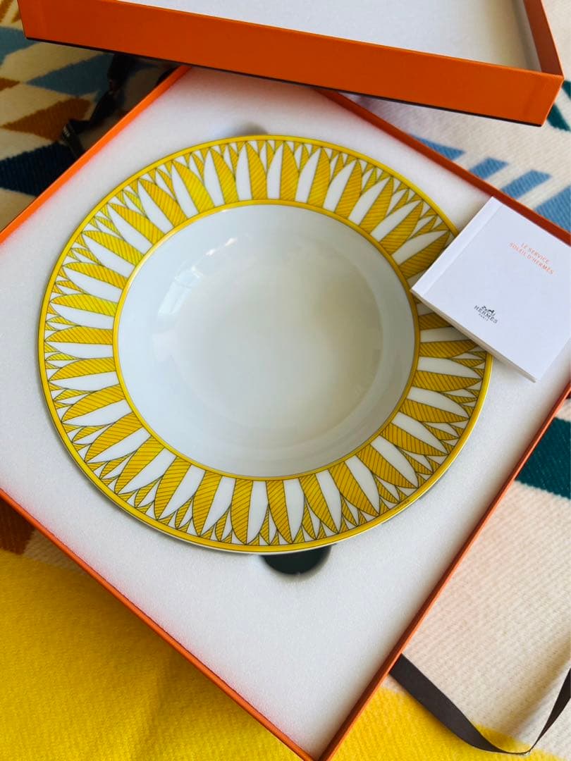 Hermes エルメス ソレイユ ドゥ エルメス パスタプレート 24cm 新品