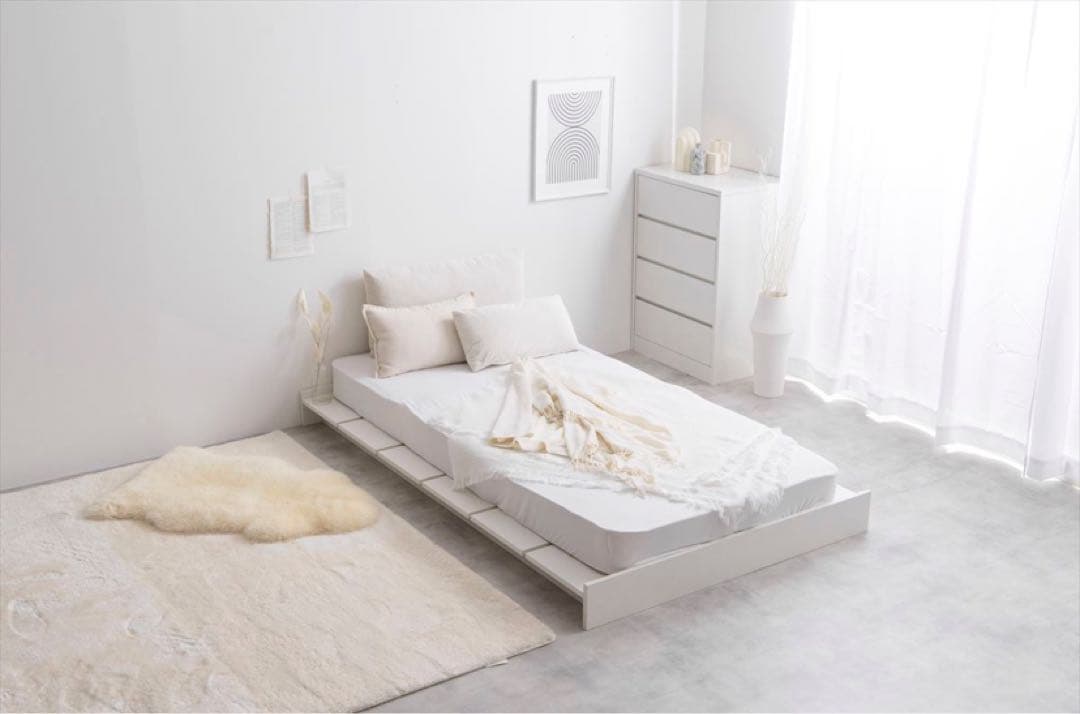 【シングルベッド】シングル幅120cm幅広すのこローベッド　フレームのみ　ベッド