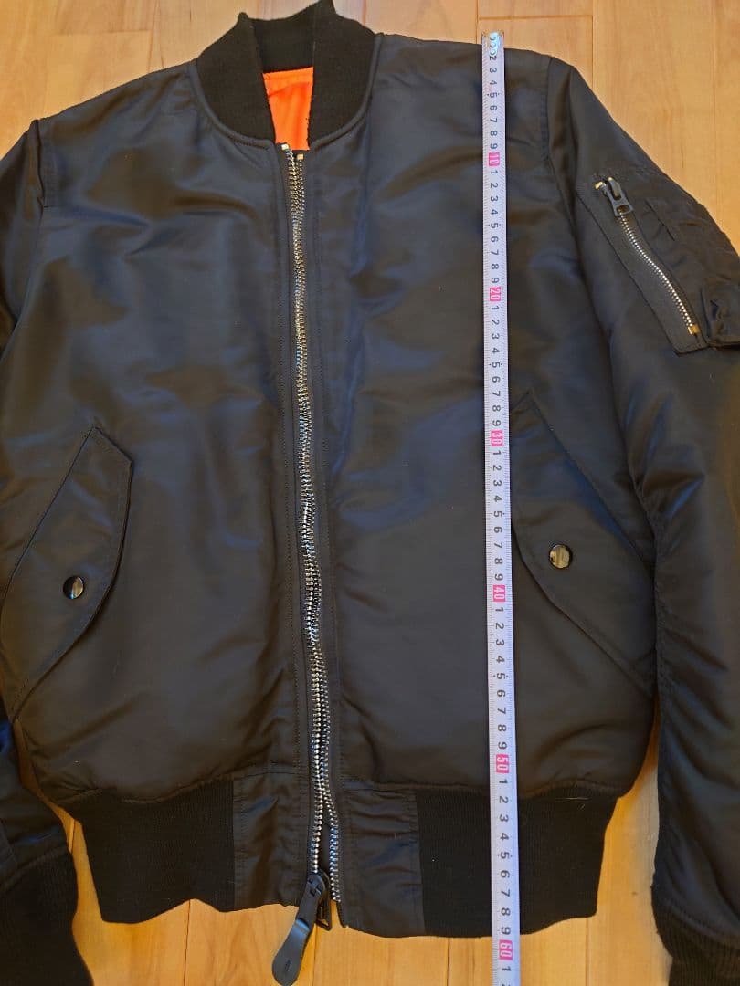 ALPHA(アルファ) MA-1 フライトジャケット ブラック　S