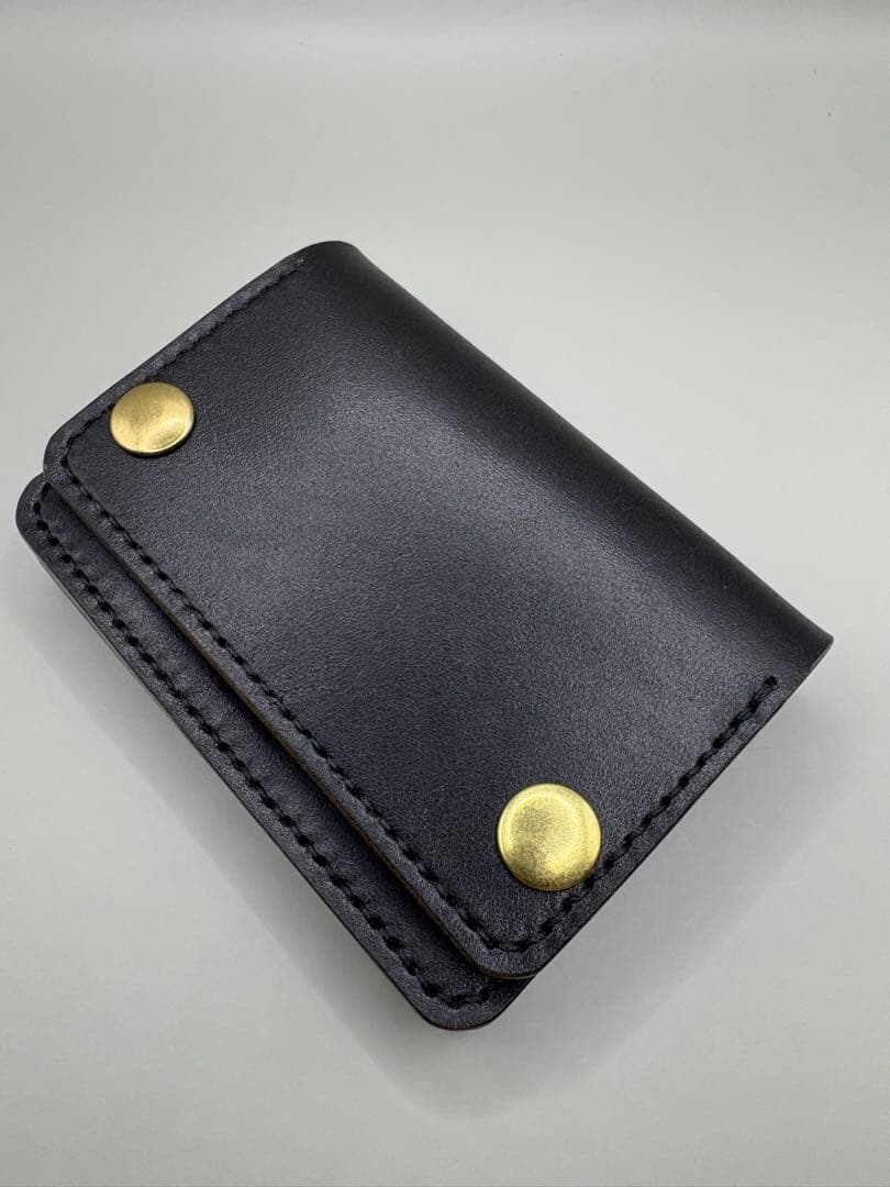 ショートトラッカーウォレット　ホースバット (MARYAM社)茶芯ブラック②