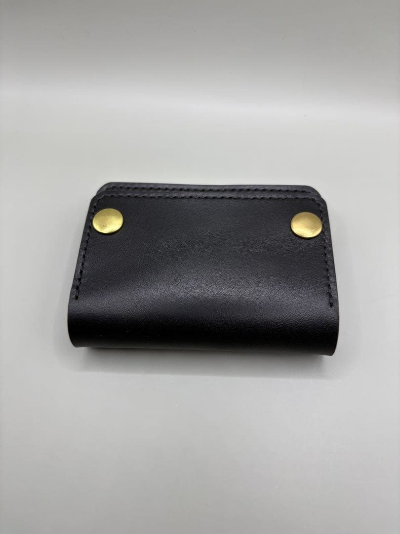 ショートトラッカーウォレット　ホースバット (MARYAM社)茶芯ブラック②