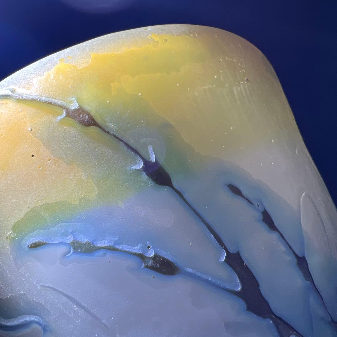 エミール・ガレ　三色酸化腐食彫花瓶　ケース付　鑑定証書付　東Y8-0210☆1F