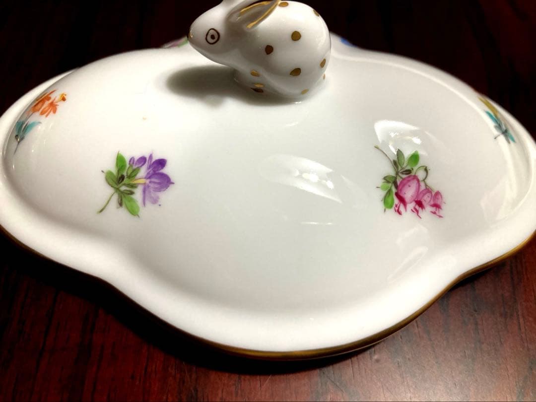 ヘレンド　うさぎボンボン入れ