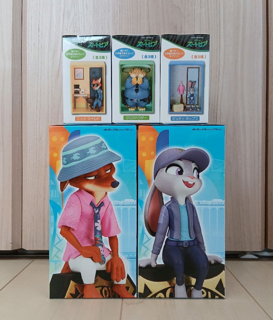 ディズニー ズートピア2 フィギュア ホップス、ニック、クロウハウザー5点セット