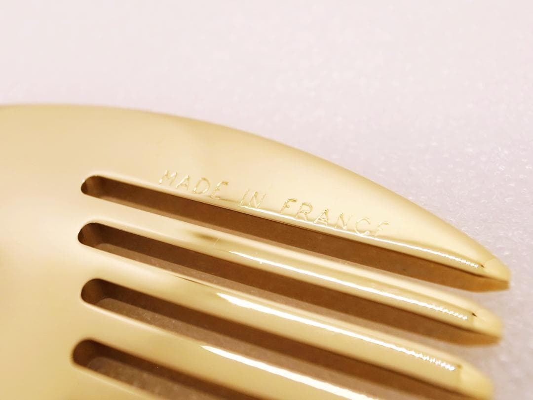 美品　HERMES　エルメス　シュバル　ホース　コーム　馬　くし　櫛　ゴールド