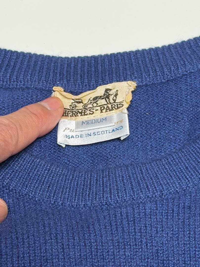 【ヴィンテージ】【1990年代】エルメス　カシミヤセーター　サイズM