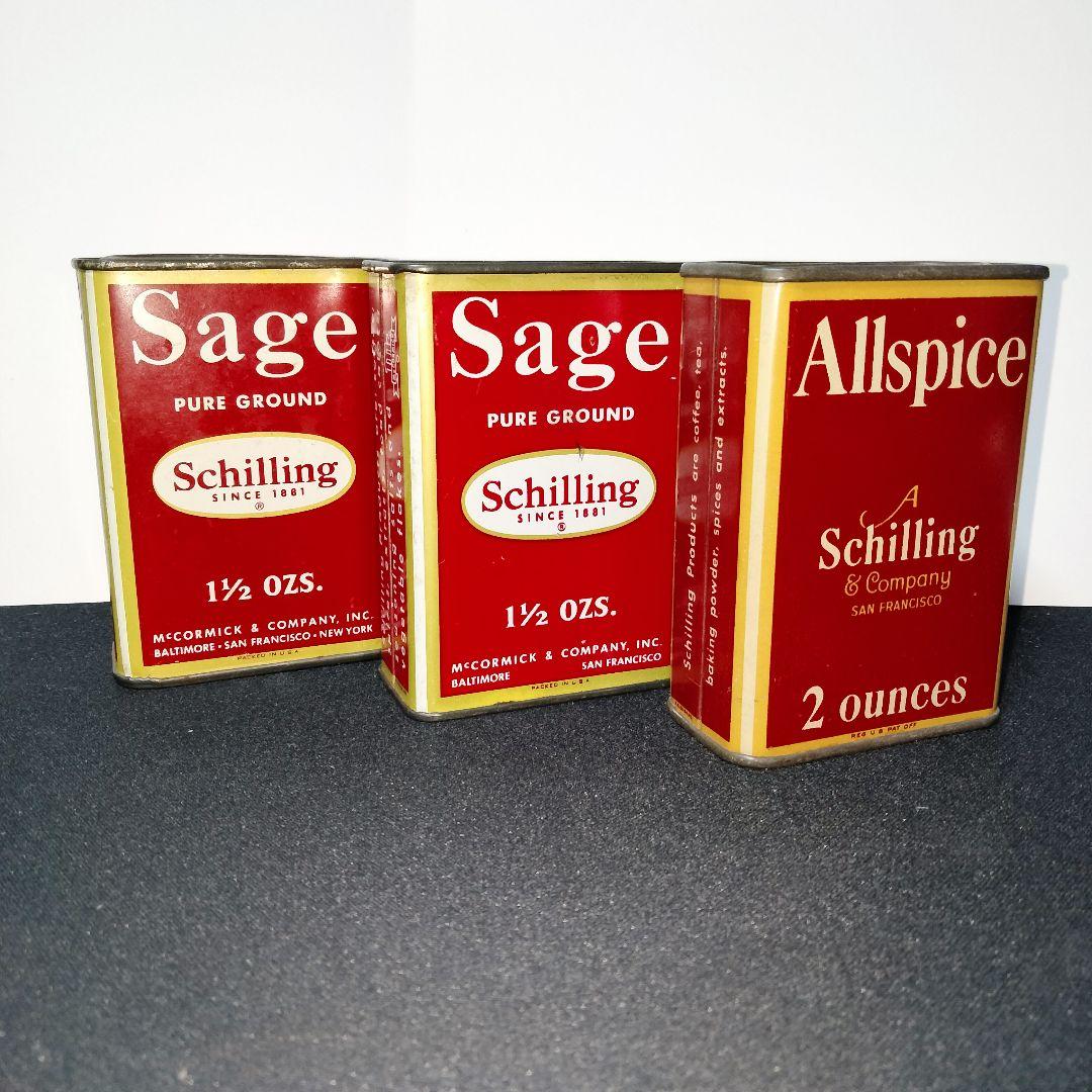 Sage Schillingスパイス缶ティン缶アメリカ製 ヴィンテージ