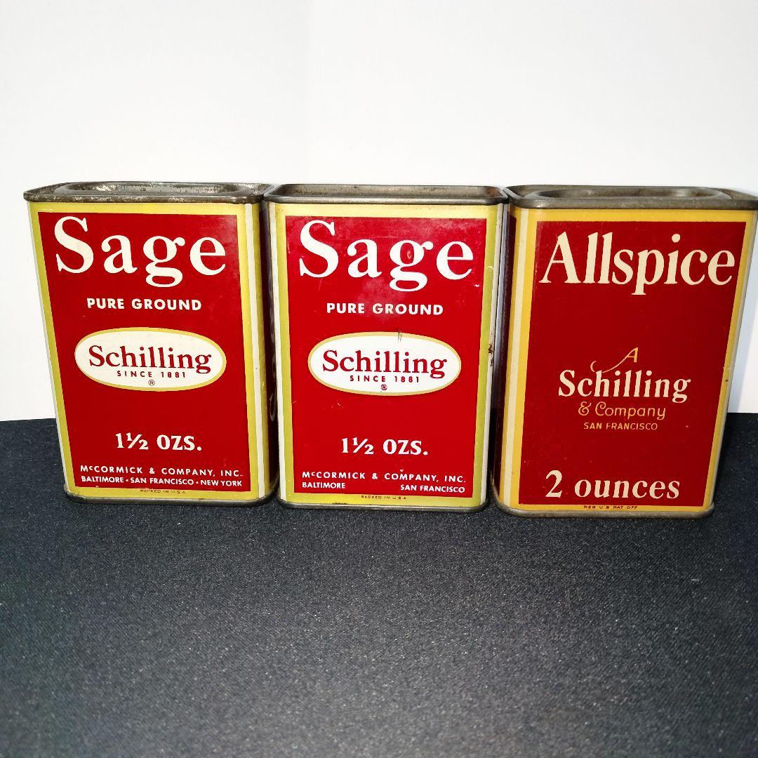 Sage Schillingスパイス缶ティン缶アメリカ製 ヴィンテージ
