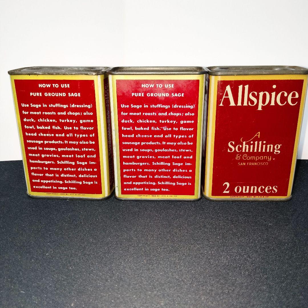 Sage Schillingスパイス缶ティン缶アメリカ製 ヴィンテージ