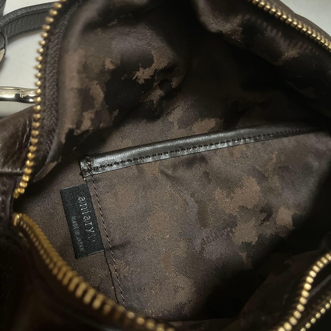 極美品 aniary レザーバッグ ウエストバッグ ショルダー ボディバッグ