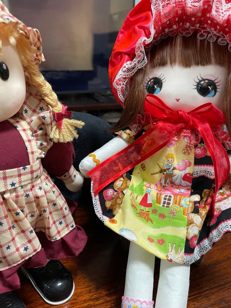 作家文化人形　ハンドメイド人形 　カントリー　ハンドメイド ぬいぐるみ2体セット