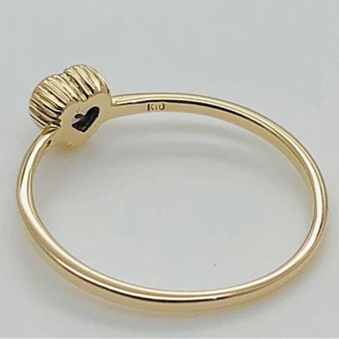 A•D•A k10 YG ハート ルビー リング　　8号