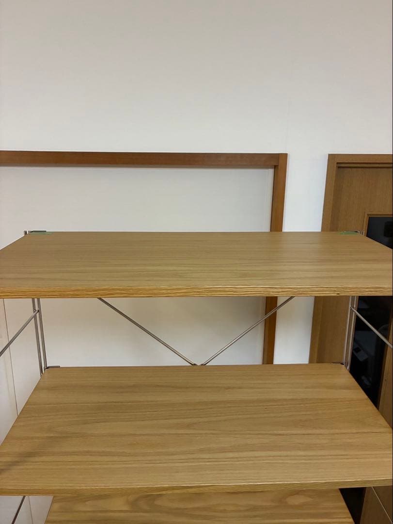 無印良品 ステンレスユニットシェルフ オーク材 棚セット ワイド大①