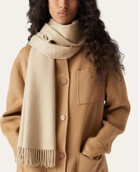 ロロ ピアーナ　Loro Piana　ストール　マフラー　オペラ　カシミヤ　赤茶