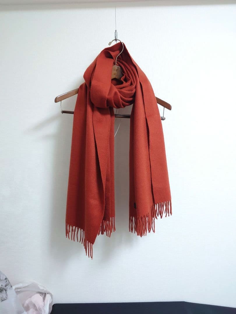 ロロ ピアーナ　Loro Piana　ストール　マフラー　オペラ　カシミヤ　赤茶