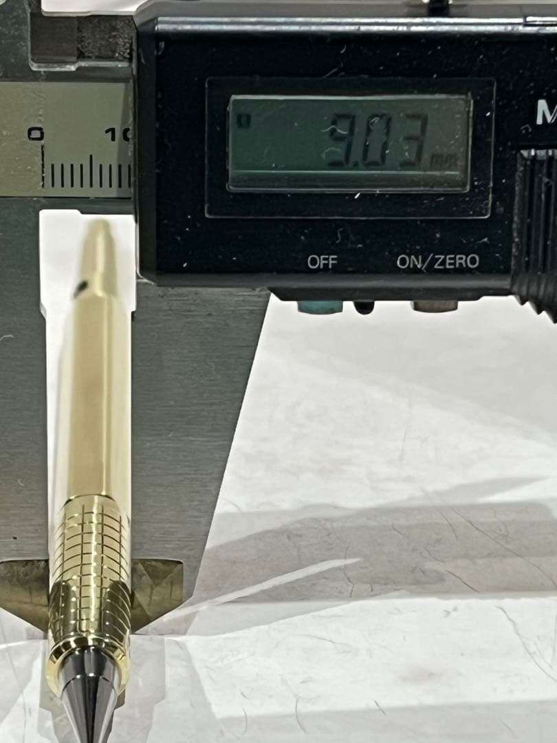 pg5+真鍮6角軸+フル真鍮(硬度表示窓有り、ノックカバー、ノックボタン)