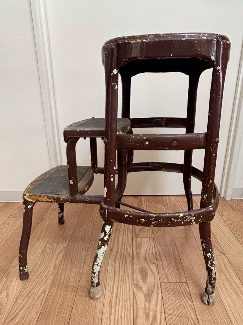 50s ビンテージ アンティーク ステップスツール チェア 店舗什器 アメリカ