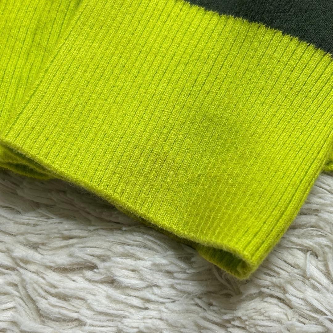 CABaN キャバン コットンカシミヤ カーディガン バイカラー L