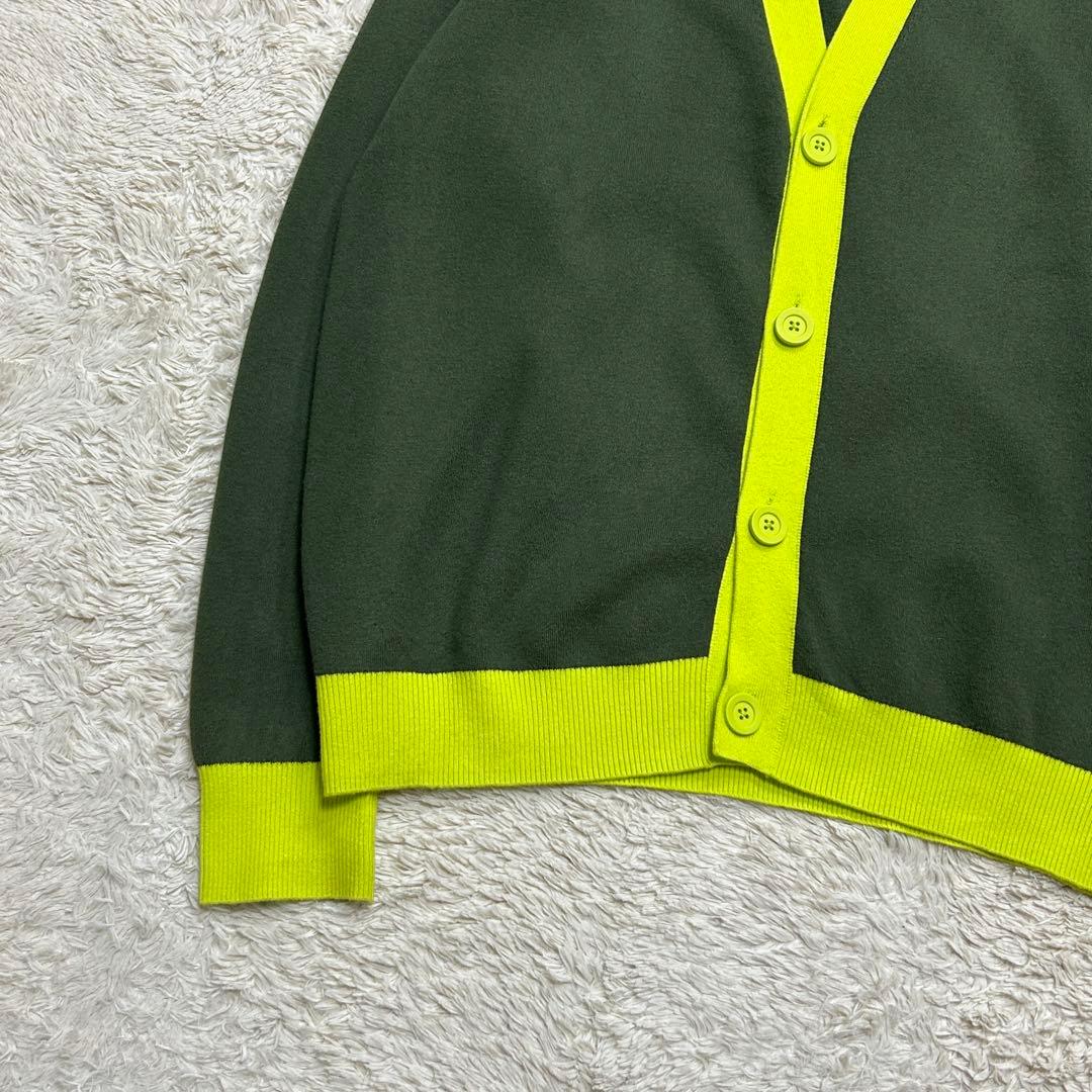 CABaN キャバン コットンカシミヤ カーディガン バイカラー L