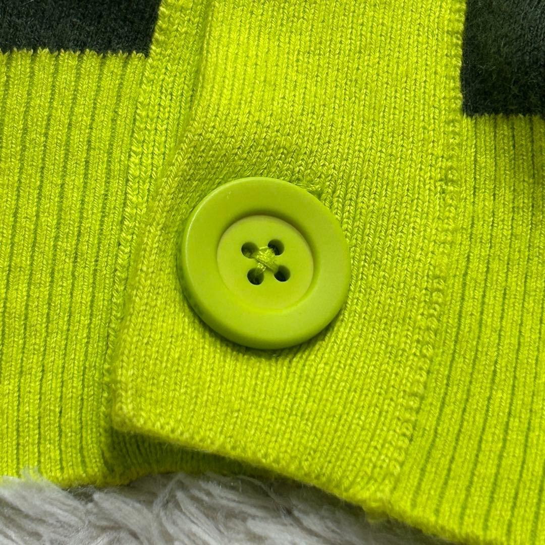 CABaN キャバン コットンカシミヤ カーディガン バイカラー L