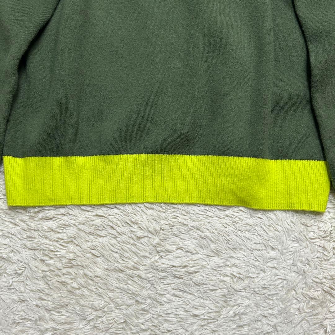 CABaN キャバン コットンカシミヤ カーディガン バイカラー L