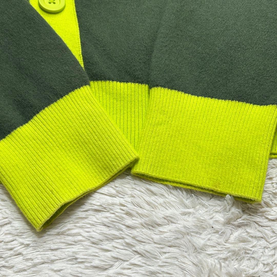 CABaN キャバン コットンカシミヤ カーディガン バイカラー L