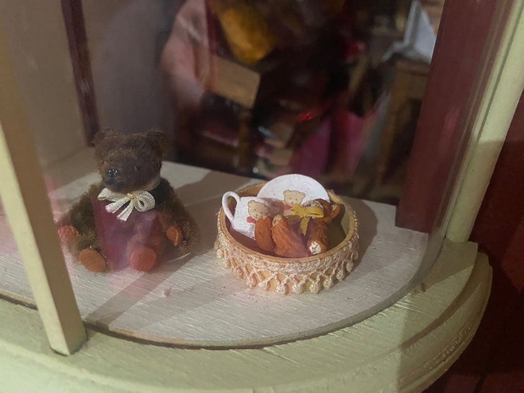 希少 特大 作家さん ドールハウス テディベア 手芸屋さん ミニチュア