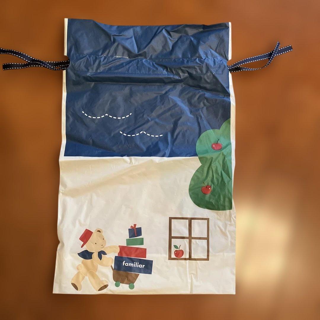 新品タグ付き　familiar デニムバッグ　ネイビー