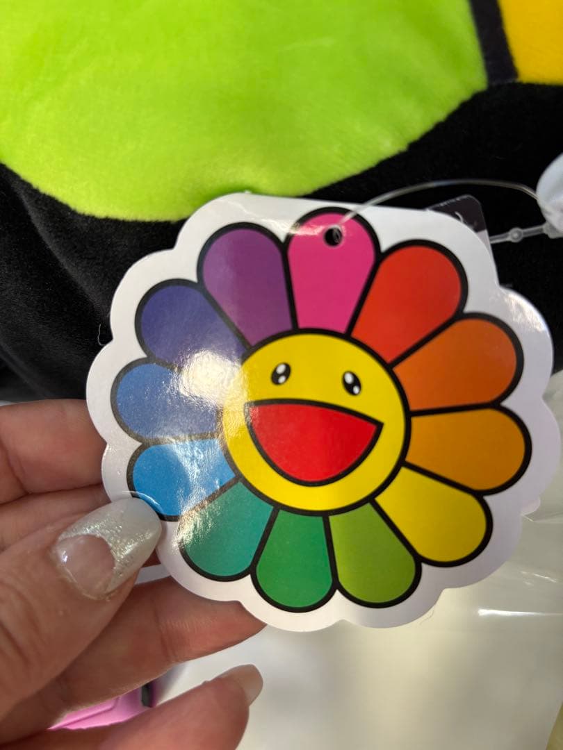 村上隆　　金太郎風クッション　　40cm フラワークッション　　カイカイキキ