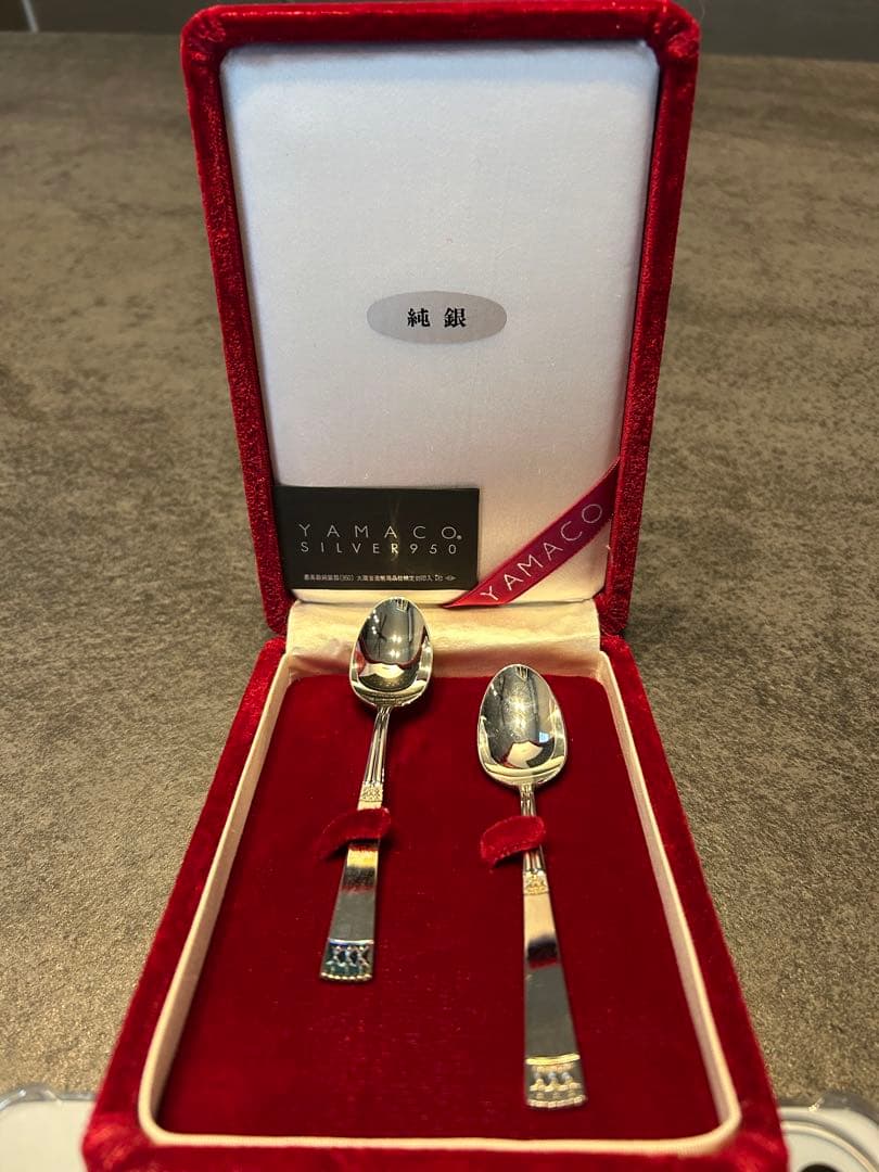 【純銀】YAMACO シルバー SILVER 950 スプーン2本 山崎金属工業