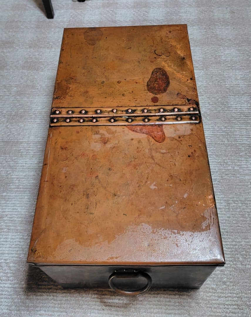 収納ケース　衣装ケース　昭和レトロ　銅製　金属製　アンティーク　骨董品　古道具